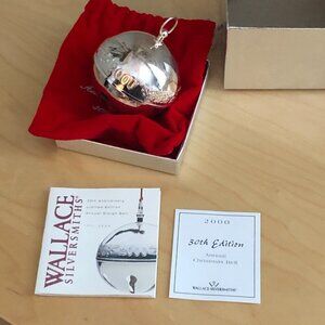 Vintage Y2K Wallace Silversmiths 2000 Silver Sleigh Bell - 30th Edition in Box